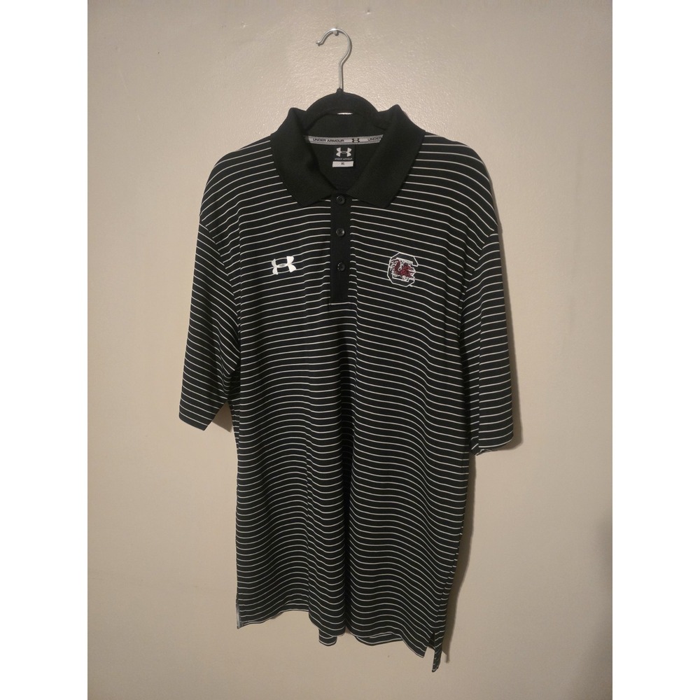 Under Armour Mens South Carolina Golf Polo Shirt Black Size XL